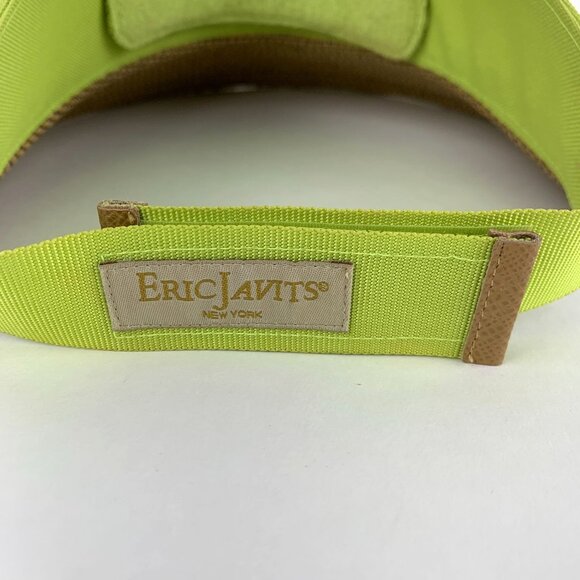 Eric Javits Squishee Straw Champ Womens Visor Lime Green UV Protection Packable - Picture 7 of 9